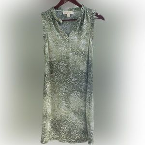 ☘️ Like New Michael Kors Paisley Dress XS Green